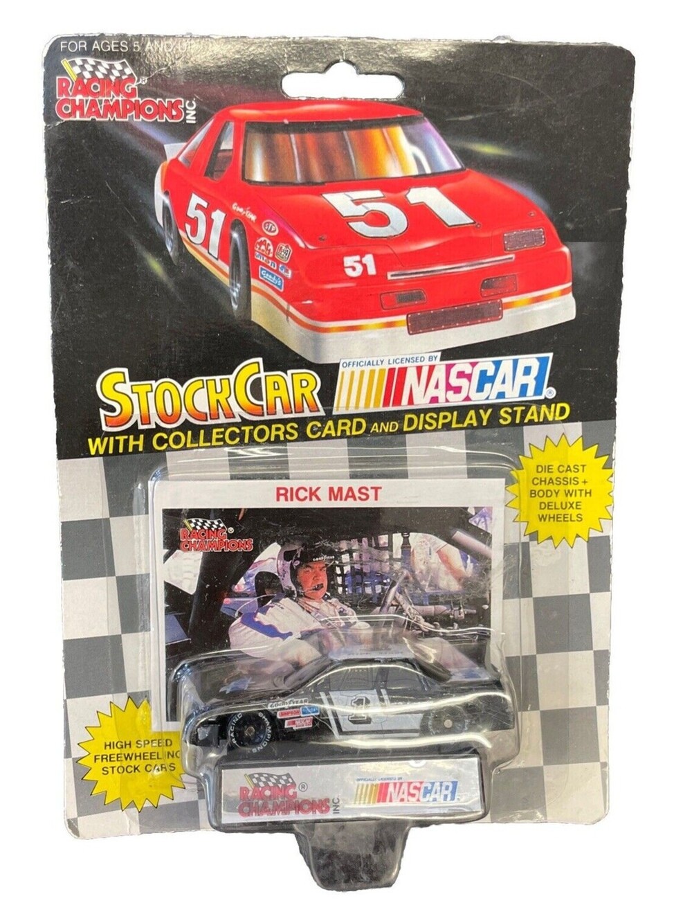 Rick Mast #1 Racing Champions Stock Car 1:64 Scale Die Cast